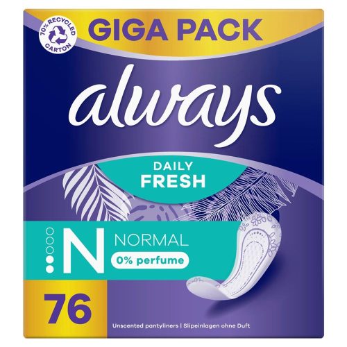 Always, Always Slipeinlagen Normal, ohne Duft, Giga Pack (76 Stk)