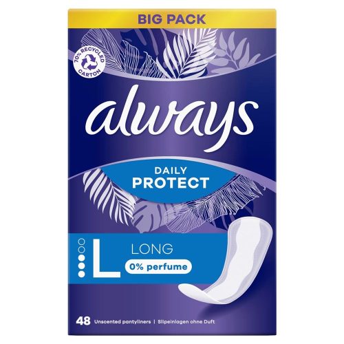 Always, Always Slipeinlagen Daily Protect Long ohne Duft Big Pack (48 Stk)