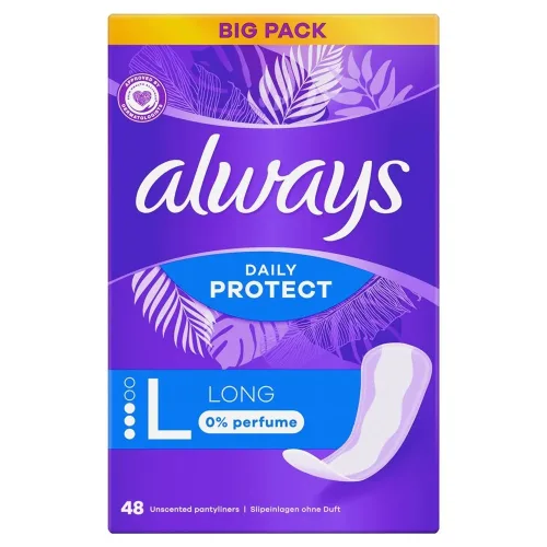 Always, Always - Slipeinlage Daily Protect Long ohne Duft BigPack, 48STK