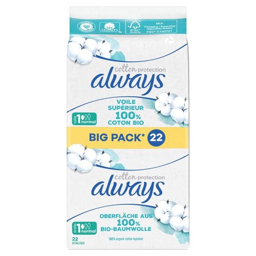 Always, always Ultra Binde Cotton Protection Normal mit Flügeln BigPack (22 Stück)