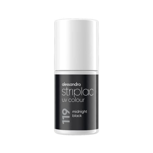 Alessandro, Alessandro - Striplac UV Colour Midnight Black, 6.5 ml