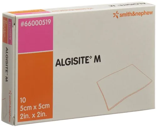 SMITH & NEPHEW, ALGISITE M Alginat Kompressen, 5x5cm (10 Stk)