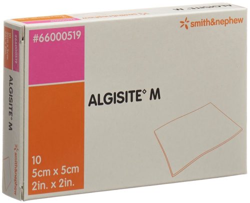 SMITH & NEPHEW, ALGISITE M Alginat Kompressen, 5x5cm (10 Stk)