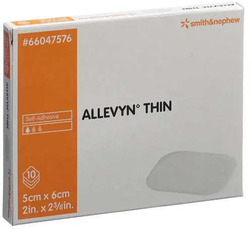 SMITH & NEPHEW, ALLEVYN THIN Wundverband, 5x6cm (10 Stk)