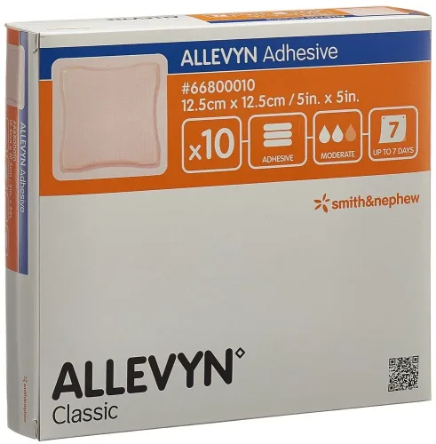 SMITH & NEPHEW, ALLEVYN Adhesive Wundverband, 12.5x12.5cm (10 Stk)