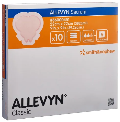 SMITH & NEPHEW, ALLEVYN Sacrum Wundverband, 22x22cm (10 Stk)