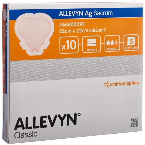 Allevyn, Allevyn Ag Sacrum Wundkompresse 22x22cm 10 Stk