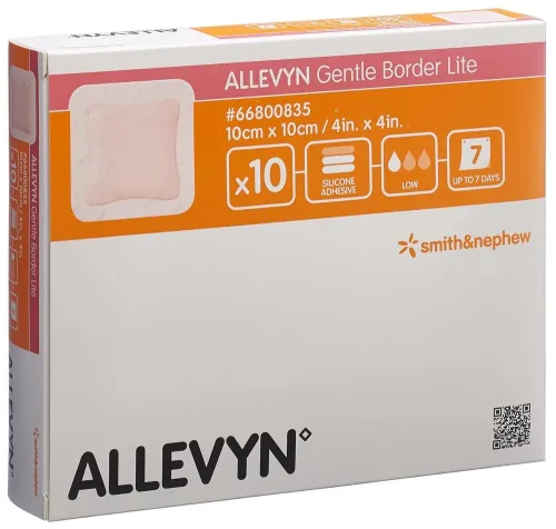 SMITH & NEPHEW, ALLEVYN Gentle Border Lite, 10x10cm (10 Stk)
