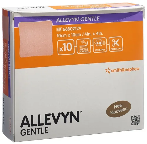 SMITH & NEPHEW, ALLEVYN GENTLE Wundverband, 10x10cm (10 Stk)