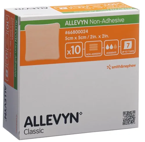 SMITH & NEPHEW, ALLEVYN Classic Non-Adhesive Wundverband, 5x5cm (10 Stk)