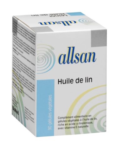 Allsan, Allsan Leinöl pflanzliche Kapseln (90 Stk)