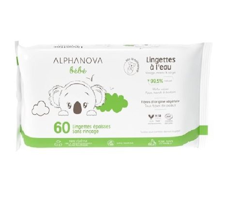 ALPHANOVA, ALPHANOVA Bébé Pflegetücher Wasser ohne Parfum (60 Stk)