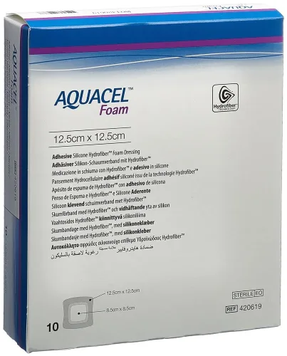 ConvaTec, ConvaTec AQUACEL Foam adhäsiv 12.5x12.5cm (10 Stk)