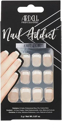 Ardell, Ardell - Nail Addict Classic French Tip, Künstliche Fingernägel, Set, Weiss