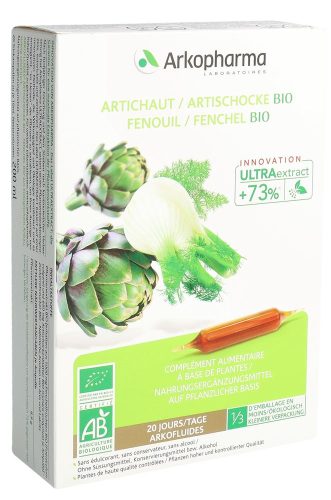 Arkopharma, ARKOFLUIDE Artischocke-Fenchel Bio Trinkampullen (20 Stk)