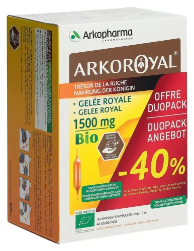 Arkopharma, ARKOROYAL Gel&eacute;e Royale 1500 mg Bio Duo 2 x 20 Stk