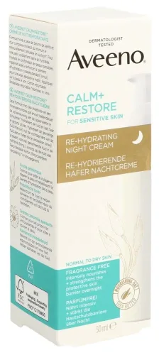 Aveeno, Aveeno Calm+Restore Re-Hydrierende Hafer-Nachtcreme (50ml)