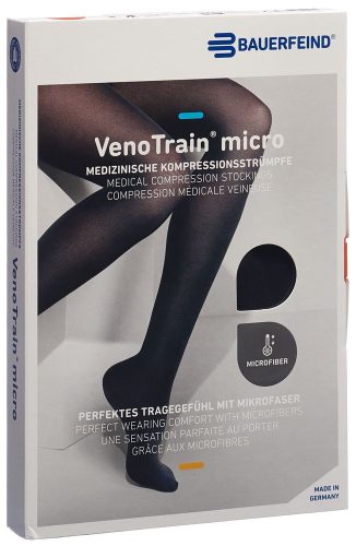 VenoTrain, VenoTrain micro AG KKL2 Grösse M p/s gFs schwarz MikroNoppe (1 Paar)