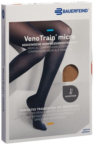 VenoTrain, VenoTrain micor AG KKL2 Grösse S p/l oFs caramel MikroNoppe (1 Paar)