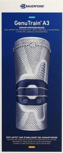 BAUERFEIND, Bauerfeind GenuTrain® A3 Kniebandage Größe 5 Titan Rechts