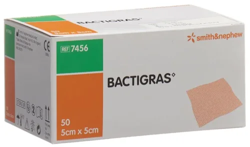 SMITH & NEPHEW, BACTIGRAS Gazeverband, 5cmx5cm (50 Stk)