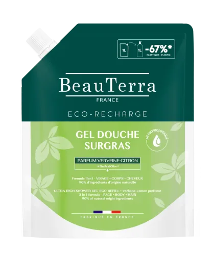 BeauTerra, BeauTerra Rückfettendes Duschgel Zitronenverbene Refill (1 Liter)