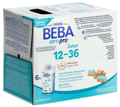 Nestlé BEBA, Nestlé Beba Optipro Junior Babymilch, 12-36 Monate (6x200ml)