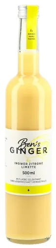 Ben's GINGER, Ben's GINGER Bio Ingwer-Zitronen-Limettenkonzentrat ohne Zucker (500ml)