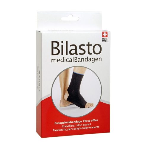 Bilasto, Bilasto Fussgelenkbandage Ferse offen schwarz/blau M (1 Stk)