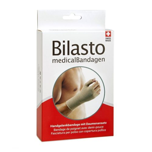 Bilasto, Bilasto Handgelenkbandage mit Daumenansatz, beige, Grösse M (1 Stk)