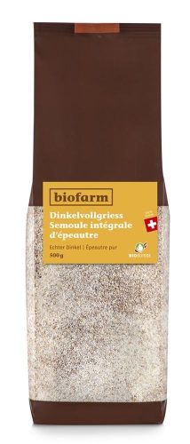 biofarm, biofarm Dinkel Vollgriess Knospe (500g)