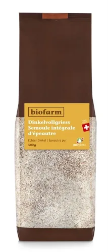 biofarm, biofarm Dinkel Vollgriess Knospe (500g)