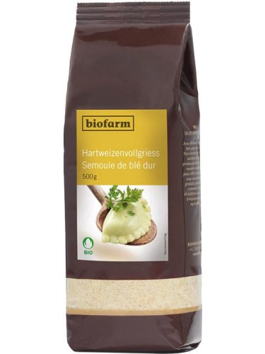 biofarm, biofarm Hartweizenvollgriess Knospe (500g)