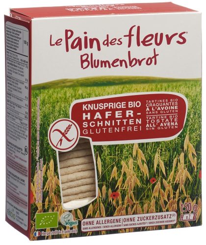 Le Pain des fleurs, Le Pain des fleurs Blumenbrot Knusprige Bio Hafer-Schnitten (150g)