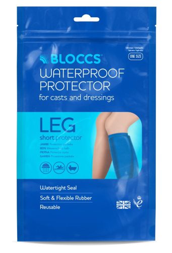Bloccs, Bloccs - GipsschutzVerband  für Bad und Dusche, wasserdicht und strapazierfähig, Erwachsene, One Size, Schwarz Bedruckt