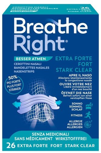 Breathe Right, Breathe Right Nasenpflaster, extrastark, transparent (26 Stk)