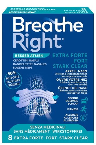 undefined, Breathe Right Nasenpflaster Extra Strength Clear 8 Stück