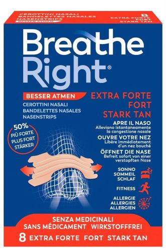 Breathe Right, Breathe Right Nasenpflaster, extrastark, hautfarben (8 Stk)