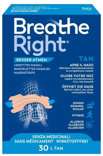 Breathe Right, Breath Right Nasenpflaster TAN, Grösse L (30 Stk)