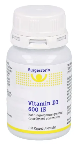 Burgerstein, BURGERSTEIN Vitamin D3 Kaps 600 IE 100 Stk