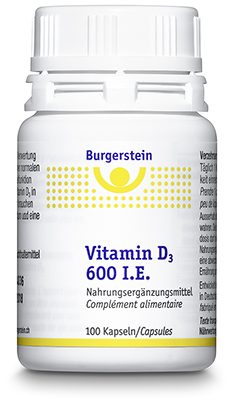 Burgerstein, BURGERSTEIN Vitamin D3 Kaps 600 IE 100 Stk