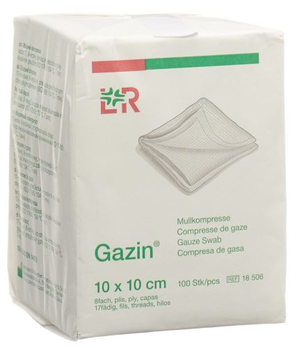 Gazin, Gazin Mullkompressen 10x10cm, 8-fach, unsteril (100 Stk)