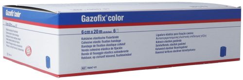 Gazofix, Gazofix kohäsive Fixierbinde 6cmx20m blau latexfrei (6 Stück)