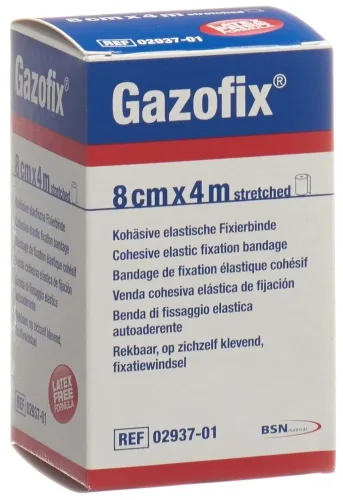 Gazofix, Gazofix kohäsive Fixierbinde 8cmx4m hautfarben latexfrei (1 Stk)