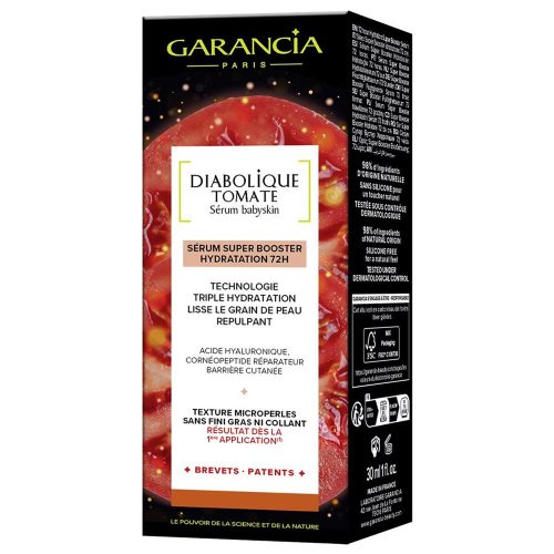 Garancia, Garancia - Diabolique Tomate Sérum babyskin, Super booster hydratation 72h, 30 ml