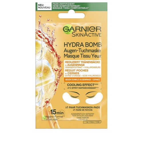 Garnier, Garnier Skin Active Hydra Bomb Augen-Tuchmaske Orange Augenmasken & -pads 1 ct