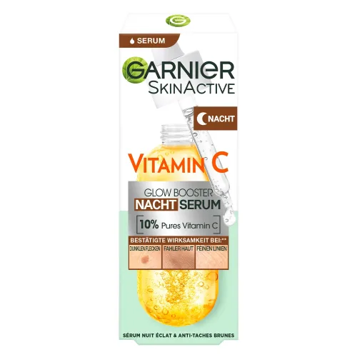 Garnier, Garnier Skin Active Vitamin C Glow Booster Nachtserum Vitamin C-Serum 30 ml