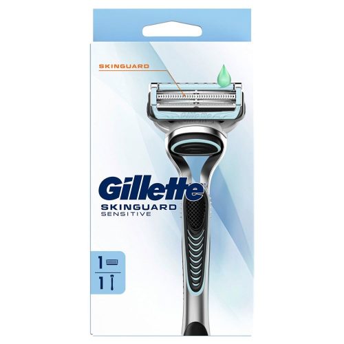 Gillette, Gillette -  Mach3 Systemklingen 4er + Rasierer, SkinGuard Sensitive Flexball, 1 pezzo
