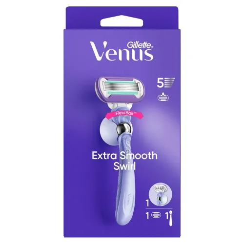 Gillette, Gillette Venus Extra Smooth Swirl Rasierer + 1 Klinge + Duschhänger (1 Stk)