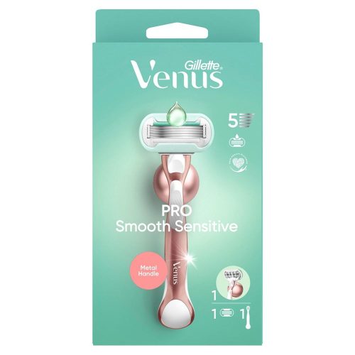 Gillette Venus, Gillette Venus - Pro Smooth Sensitive Damenrasierer für empfindliche Haut, 1 Stück